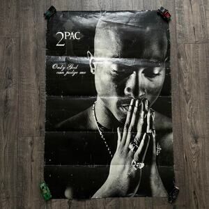 Vintage Tupac 2Pac Shakur Rap Hip Hop Only God Can Judge Me Music Poster